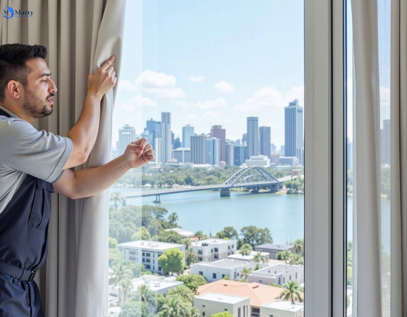 Professional curtain steam cleaning service eagle-vale-nsw QLD by Matty Curtain Cleaning