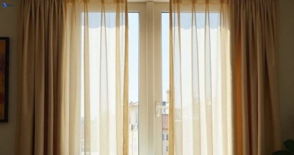 Dull dusty drapes in eagle-vale-nsw before professional cleaning